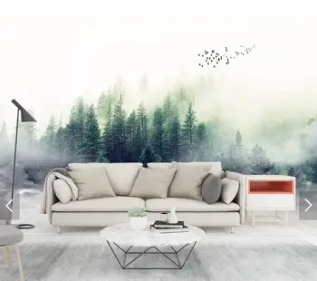 Misty Pădure Tapet Abstract pictură Murală 3D Foto Hârtie de Perete pentru Camera de zi Dormitor Fundal TV de Perete care Acoperă Role de Hârtie