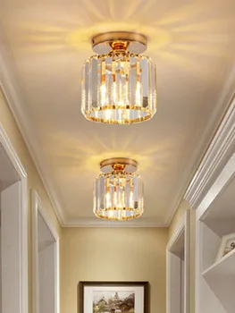 Nordic Simplu LED Lampă de Plafon de Moda de Lux Cristal Lumina Plafon pentru Intrarea în Pridvor Balcon Coridor Interior, Design de Iluminat