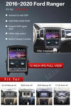 Pentru Ford Ranger 2015-2019 Android Multimedia Tesla Ecran Vertical 128GB Radio Auto Stero Player Auto Navigație GPS DSP carplay 2