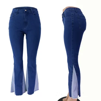 European Femei la Modă Pantalonii evazați cu Ciucuri se Potrivesc Glezna-lungime Pantaloni Doamnelor Blugi 2020 Toamna Stil Nou