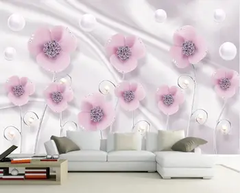 Tapet 3D Bijuterii flori de trei-dimensional picturi Murale TV Camera de zi Canapea Dormitor Fundal Decor de Perete imagini de Fundal Fotografie 3D
