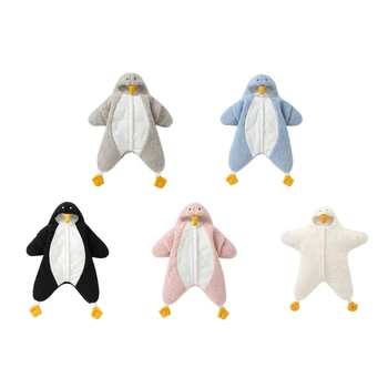 D7YD Copil Portabil Sac de Dormit Pinguin Costum Copil de Dormit Pătura de Duș Cadou