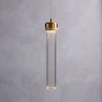 Modern, Simplu Nordic Pendent Lampa de Lângă Bar de luat Masa Cameră Single de Lux Sticlă Independent de Lumini LED-uri de Iluminat de Arta