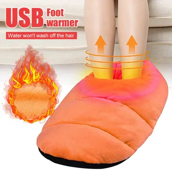 Picioarele Calde USB Electrice Incalzite Pantofi Confortabil Moale Electric de Încălzire a Pernei Picioare Lavabil Detașabil Încălzit pentru Biroul de Acasă