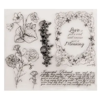 1buc Serie de Flori Clar Transparent Scrapbooking Timbre cu Dragoste pentru Carte a Face Scrapbooking Relief Album Decor