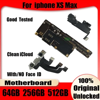 64GB-256GB Pentru iphone XS Max Placa de baza Suport actualizare ios & 4G LTE 100% Original de Deblocare Gratuit icloud Logica bord Cu/Fără FaceID