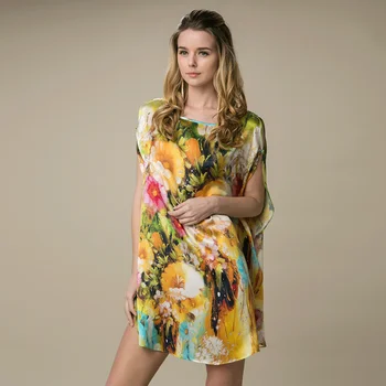 Aur Floral Silk Satin Rochii De Moda Pentru Femei 2021 Vara Casual Sexy Munca De Birou De Zi Cu Zi De Dormit Rochie Plus Dimensiune Vrac