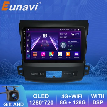 Eunavi Android Auto Navigație GPS Pentru Mitsubishi Outlander xl 2 2005 - 2011 Pentru Citroen C-Crosser Radio Auto 2din 2 din Carplay