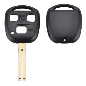 3 Butoane Negre de Înlocuire Portabil Cheie Cazul Shell a sistemului de acces fără cheie de la Distanță Fob Netăiat Lama Fix Maestru pentru Lexus Convenabil Accesorii 2