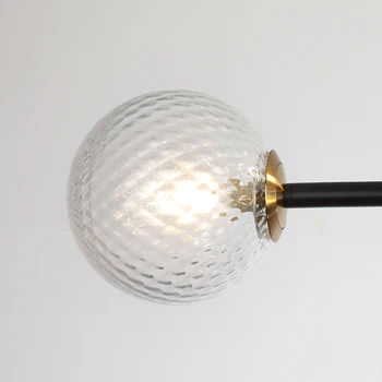 modern fier minge de sticlă, candelabre plafon candelabru de tavan cu led-uri moderne candelabru lamparas de techo luzes de teto dormitor 2