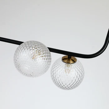 modern fier minge de sticlă, candelabre plafon candelabru de tavan cu led-uri moderne candelabru lamparas de techo luzes de teto dormitor 3