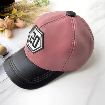Pudi Femei din Piele Viziere Pălării de Moda de sex Feminin Șapcă de Baseball HL208 1