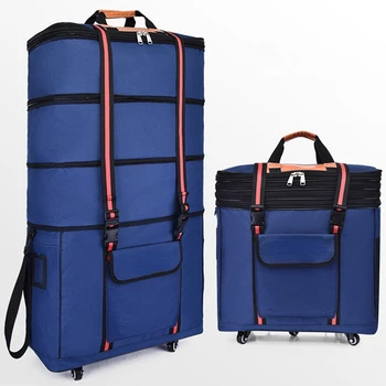 Portabil 36 Inch Spinner rezistent la apa portabil Valiza de călătorie Nailon pânză țesături, aer, sac de transport, pliante saci de 5 roata geantă de mână