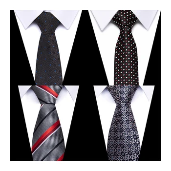 Grad înalt de 7,5 cm Mătase Frumos Gravatas Bărbați Cravată Neagră Cravată accesorii Vestimentare cu Buline Ivory Masculin Ziua de Paști Cravată Slim
