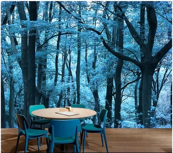 Personalizat peisaj natural de fundal,albastru, pădure pictura murala pentru camera de zi canapea biroul de fundal de perete decor acasă papel de parede