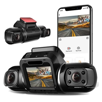 2160P+1080P Auto Dual Lens Dash Cam Fața Și Cabină Video DVR de Conducere Recorder Camera de Securitate Monitor Pentru Masina de Taxi Uber