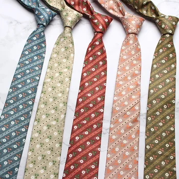 Sitonjwly Cusual Bumbac Cravata Imprimata Floral Jacquard Cravata De Afaceri De Nunta Legături De Gât Gravata Corbatas Fulare Accessoeries