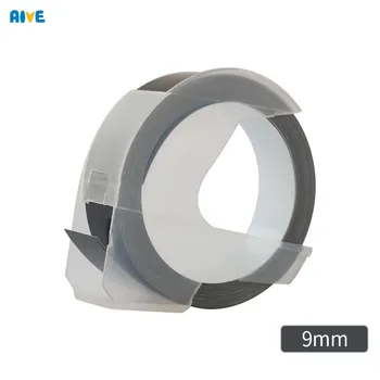 Da-1buc 9MM Dymo 3D din Plastic Relief Bandă de Relief Etichete PVC, ETICHETE Benzi DYMO 1610 12965 1880 1540 Motex E101