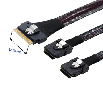 CYDZ PCI-E Ultraport Slimline SAS Slim 4.0 SFF-8654 8i 74pin la Dual SFF-8087 Mini SAS Cablu PCI-Express