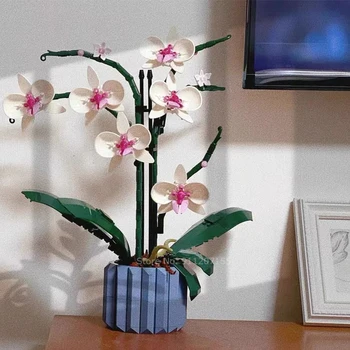 Orhidee Compatibil 10311 Suculente Compatibil 10309 Plante Decor Set De Construcție Pentru Adulți Buchet De Cărămizi Flori Bloc Cadouri Fete 3