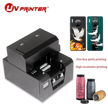 Complet automat A4 UV cilindrice printer UV LED răcire pentru golf/telefon mobil caz/îmbrăcăminte de imprimare