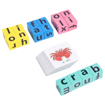 Distracție Ortografie Cuvinte În Limba Engleză Joc De Puzzle De Învățare Pentru Copii Educație Jucărie Copilul Devreme Iluminare De Formare Părinte-Copil Joaca 3