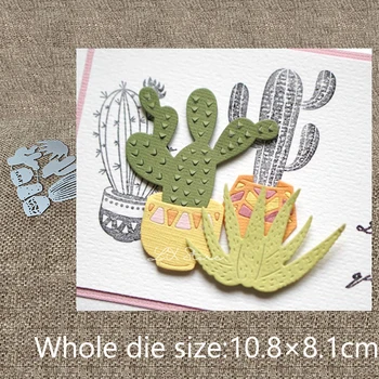Noul Design Craft din Metal stencil mucegai Moare de Tăiere Cactus oală decor album mor reduceri Album Carte de Hârtie Ambarcațiuni Relief 0