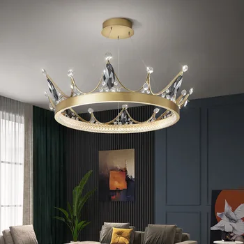 Lumina de lux coroana de cristal dormitor candelabru living modern, de lux, casa de copii dormitor matrimonial lampa