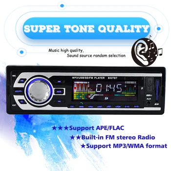 SD USB Masina Încărcător Autoradio FM Tuner Radio Auto Jucător 12V Kituri Stereo 1 DIN Bluetooth AUX MP3 Audio auto 0