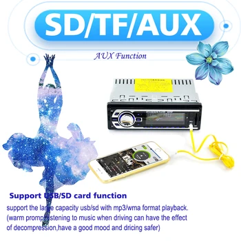 SD USB Masina Încărcător Autoradio FM Tuner Radio Auto Jucător 12V Kituri Stereo 1 DIN Bluetooth AUX MP3 Audio auto 5
