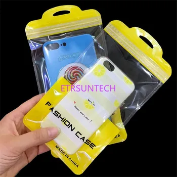 2000pcs 11.5*22cm de Plastic Caz de Telefon Mobil Saci de Poli Coajă de Telefon Mobil de Depozitare Ambalaje cu Fermoar Pack Pentru Telefonul Mobil 1