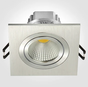 Fierbinte! Alb-argintiu-Negru Shell 10W 15W Estompat LED Spoturi Pătrat Reglabil de Prindere Dulap Încastrat Plafon Jos Lumini Lampa 1