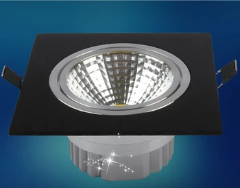 Fierbinte! Alb-argintiu-Negru Shell 10W 15W Estompat LED Spoturi Pătrat Reglabil de Prindere Dulap Încastrat Plafon Jos Lumini Lampa 2