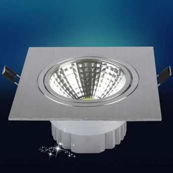 Fierbinte! Alb-argintiu-Negru Shell 10W 15W Estompat LED Spoturi Pătrat Reglabil de Prindere Dulap Încastrat Plafon Jos Lumini Lampa 3