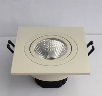 Fierbinte! Alb-argintiu-Negru Shell 10W 15W Estompat LED Spoturi Pătrat Reglabil de Prindere Dulap Încastrat Plafon Jos Lumini Lampa 5