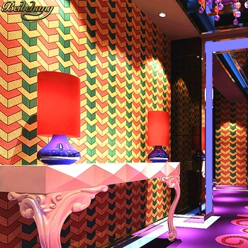 beibehang KTV hârtie de perete 3d parchet stereo personalitate de moda pilon bar, sală de bal de lux folie de aur tapet pentru camera de zi