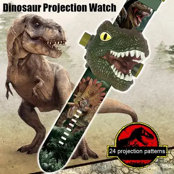 Copii Dinozaur Proiecție a Viziona Desene animate Dinosaur 24 Model de Ceas Copii Încheietura mâinii Educaționale Proiector Jucărie Tipuri Proiect J3A7