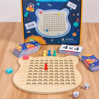 Lemn de Matematica Tabla 2 In 1 Montessori Multiplicare Copii Jucărie de Învățare de Învățământ Și Consiliul Copii de Numărare Jucarii de Plus F7R2