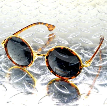 Rama lucrata manual Rame Rotunde Gri Lentile Polarizat ochelari de Soare Personalizat Miopie de Minus Ochelari baza de Prescriptie medicala la -6 -1