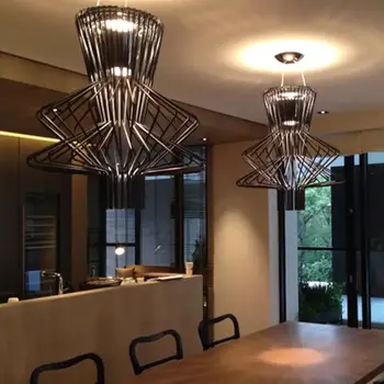 Industriale pandantiv lumina Italia Design fier de design de lumină Allegretto Suspensie Decor Acasă Restaurant loft cușcă pandantiv lumina 2