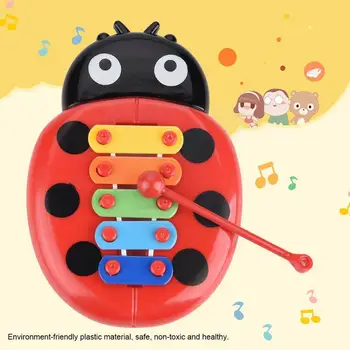 Copiii Insecte Parte Bate La Pian, Instrument Muzical Muzica U3p8 de Învățământ Xilofon Beetle 5-notă Copii Jucării de Învățare S5s7
