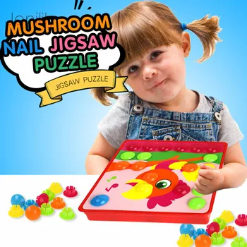 12 Stiluri de Animale 3D Butoane Colorate Asamblarea Ciuperci de Unghii Puzzle Juguetes de Învățare Educative Jucarii Cadou pentru Copii Copii