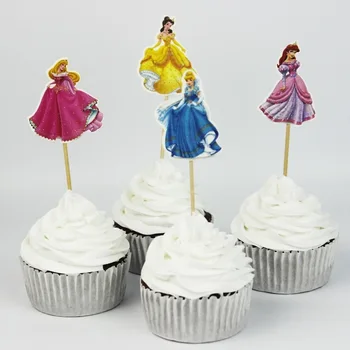 LOVELY princess cupcake toppers fete de petrecere copii cabină de duș de mireasă ziua de padure tort de nunta topper decor