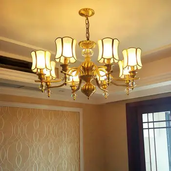 Hotel agățat de Cupru Candelabru Kroonluchter Lămpi pentru Camera de zi Sala de Mese Mariage Decor tavan corpuri de iluminat cu led Lamparas