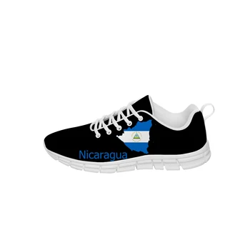 Nicaragua Adidasi Barbati Femei Adolescent Pantofi Casual Panza Pantofi de Funcționare de Imprimare 3D Pânză Respirabil Usoare de pantofi Whie