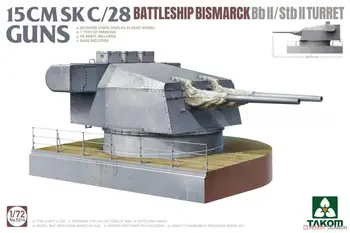 Takom 5014 scara 1/72 Marinei germane Cuirasatul Bismarck SK Twin Arma BbII/StbII Foisor