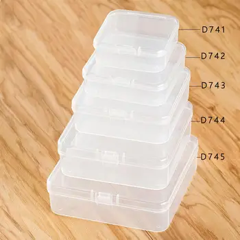 Noul Mini Cutii Pătrate de Plastic Clar Bijuterii Caz de Stocare Containere de Ambalare Cutie pentru Inele Cercei Margele Colectarea de Obiecte Mici