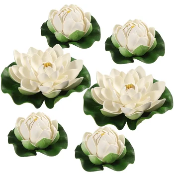 Artificiale De Lotus, Crin Iaz De Apă Plutitoare Flowerflowers Tampoane Decorlilies Iazuri Poolpad Fals Simulare Realistă Decoratiuni