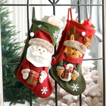 Ciorap de craciun Mos craciun Sac Sac de Cadouri de Crăciun Ciorapi de Crăciun Decoratiuni pentru Casa Noel Decor de Crăciun de Anul Nou 2023
