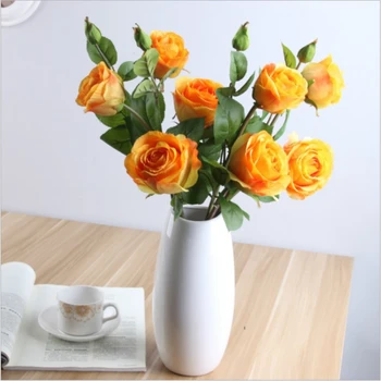 Sampanie Rose Flori Artificiale De Înaltă Calitate Flori False Living Home Decor Flori De Nunta De Decorare